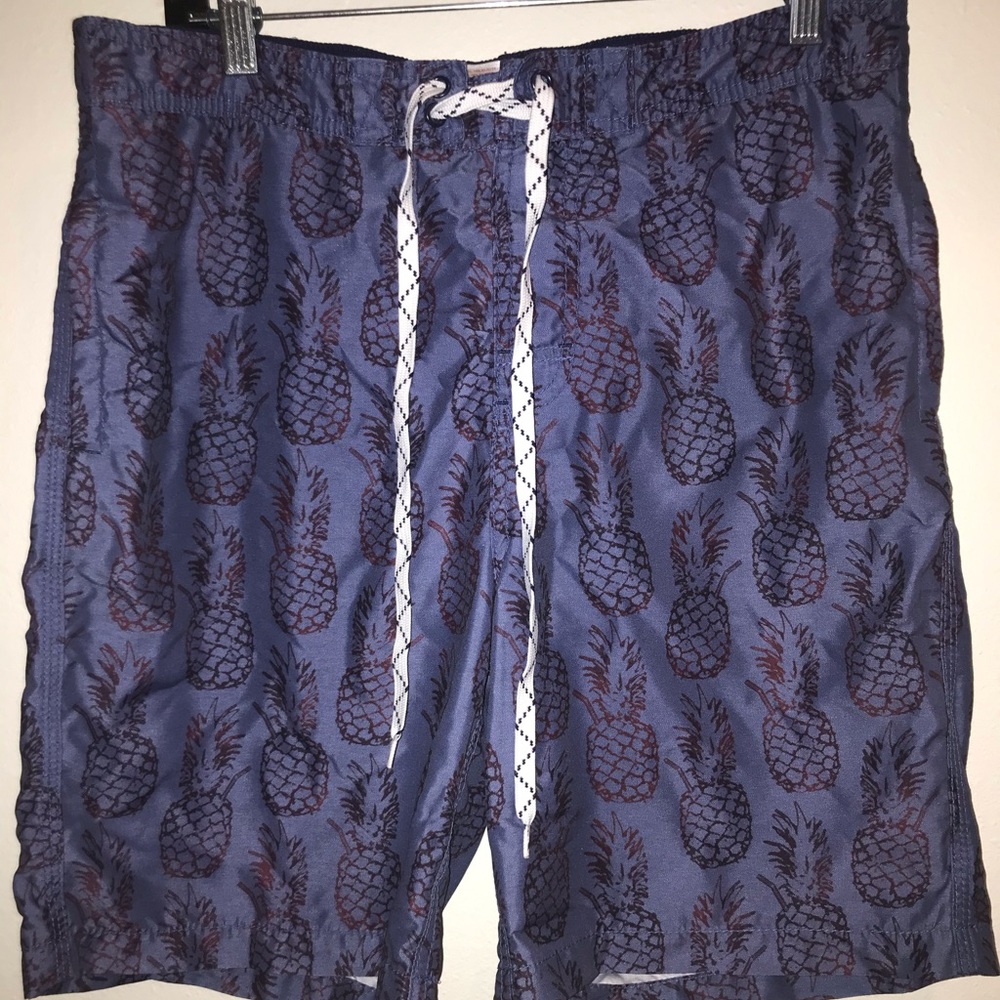 Stylish Pineapple Print Swim Trunks